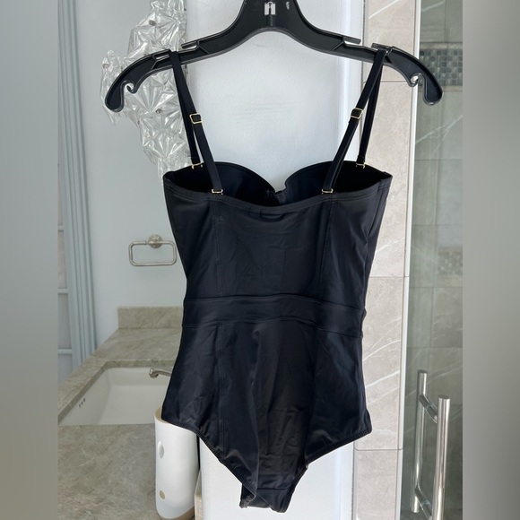 Tory Burch Lipsi Convertible One-Piece Swimsuit Black - Picture 3 of 15